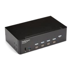 StarTech.com KVMスイッチ/4ポート/2画面/HDMI/4K30Hz/USB 3.0ハブ/AUX(SV431DHD4KU) 目安在庫=△