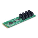 StarTech.com M.2 SATA HDD/SDDアダプターカード/4ポート/M.2 NVMe/各種OS(4P-SATA-M2-ADAPTER) 目安在...