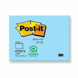 3M Post-it ポストイット 再生紙 ノート ブルー(3M-657RP-B) 目安在庫=○[メール便対象商品]