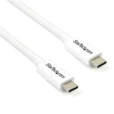 StarTech.com Thunderbolt 3 ケーブル/2m/USB-C DP互換/20Gbps/ホワイト(TBLT3MM2MW) 目安在庫=△[メール...