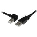 StarTech.com USBケーブル/A-B/3m/USB 2.0/480Mbps/左L型/オス・オス/BK(USBAB3ML) 目安在庫=○[メール便対象...