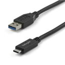 StarTech.com USBケーブル/A-C/1m/USB 3.1 Gen2/10Gbps/オス・オス/ブラック(USB31AC1M) 目安在庫=△[メール...