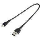 StarTech.com Lightningケーブル/USB-A/30cm/高耐久アラミド/MFi認証/BK(RUSBLTMM30CMB) 目安在庫=△[メール...