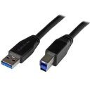 StarTech.com USBケーブル/A-B/10m/USB 3.0/5Gbps/オス・オス/ブラック(USB3SAB10M) 目安在庫=○