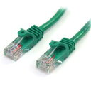 StarTech.com カテゴリ5e(CAT5e)LANケーブル/5m/グリーン/ツメ折れ防止機構(45PAT5MGN) 目安在庫=○