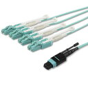 StarTech.com 光ファイバーケーブル/2m/OM3準拠/50/125/MTP/PC - 4x LC/PC(MPO8LCPL2M) 目安在庫=△【6月末までポイント10倍】