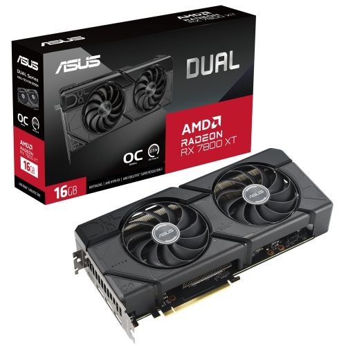 ASUS グラフィックボード DUAL-RX7800XT-O16G 目安在庫=○