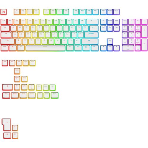 Glorious Glorious Aura V3 Keycaps White - US - Retail 目安在庫=△