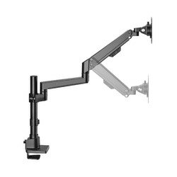 グリーンハウス GREEN HOUSE 液晶アーム ガススプリング クランプ/グロメット式 ブラック(GH-AMEP1-BK)..