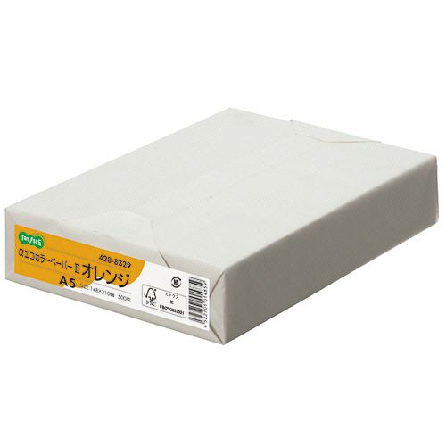 TPS αエコカラーペーパーII A5 オレンジ 1冊(500枚)(AEC-ORA5B) 目安在庫=○