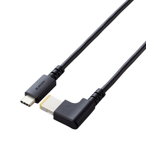 ���쥳�� ELECOM �Ρ��ȥѥ����� ���ť����֥� 2m PD 100W Type-C to DC�ѷ��ץ饰 �֥�å�(DC-PDLE20BK) �᡼�����߸���[�᡼�����оݾ���]