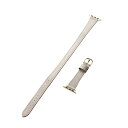 エレコム ELECOM アップルウォッチバンド SE(第2世代/第1世代)/Series9~1 ( 41 40 38mm ) レザー ベルト ロングサイズ グレ...