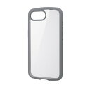 エレコム ELECOM iPhone 16e ケース ハイブリッド 衝撃吸収 薄型 背面カメラ保護 グレー(PM-A25STSLFCGY) メーカー在庫品