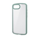エレコム ELECOM iPhone 16e ケース ハイブリッド 衝撃吸収 背面マットクリア グリーン(PM-A25STSLFCSGN) メーカー在庫品
