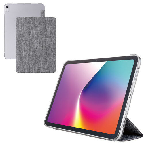 ���쥳�� ELECOM 11�����iPad Air(M3/M2) �ե�åץ����� �������� �ե��֥�å� ���̥��ꥢ ���졼(TB-A25MWVCGY) �᡼��...