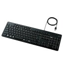 エレコム ELECOM フルキーボード 有線 USB接続 静音 抗菌 ブラック(TK-FCM114SKBK) メーカー在庫品(2)