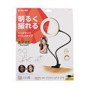 エレコム ELECOM LEDリングライト 自撮りライト クリップスタンド付 3色調光 最大640lm 10段階調整 USB-A給電 動画配信 16cm(DE-...