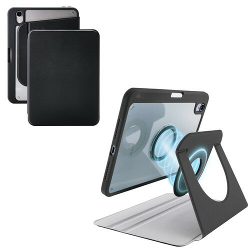 ���쥳�� ELECOM iPad mini ������ 8.3����� ( A17 Pro ) 360�ٲ�ž �֥�å�(TB-A25SMG360BK) �᡼�����߸���