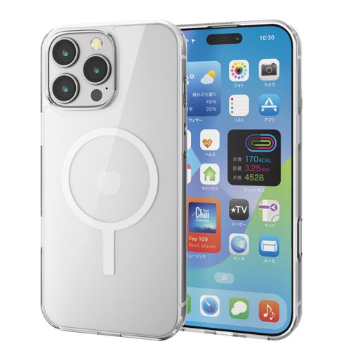 ���쥳�� ELECOM iPhone 16 Pro Max ������ �ϥ��֥�å� �׷�ۼ� ��������ݸ��߷� ���ϵ���磻��쥹�����б� �ۥ磻��(PM-A24DMAG02WH) �᡼�����߸���