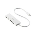 エレコム ELECOM Type-C ハブ USB3.2 Gen1 USB-A ×4 バスパワー ケーブル長30cm ホワイト(U3HC-H041WH) メーカ...