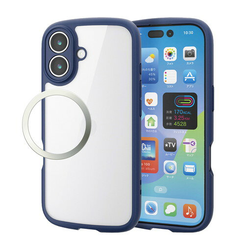樂天商城 - エレコム ELECOM iPhone 17 ケース ハイブリッド 衝撃吸収 軽量 薄型 極限保護 紺色(PM-A25ATSLFCKNV) メーカー在庫品