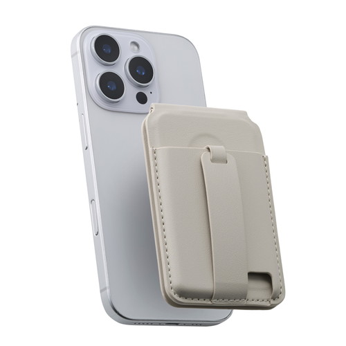 Rakuten - エレコム ELECOM MagSafe カードケース スタンド iPhone用 磁気防止シート付 ベージュ(AMS-MAGCSBBG) メーカー在庫品