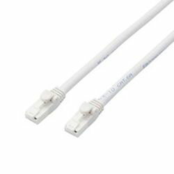 ���쥳�� ELECOM LAN�����֥� CAT6A�б� EU RoHS������ ���ޥ��ɻ� �ʰץѥå��������� 3m ����� �ۥ磻��(LD-GPAT/WH3/...