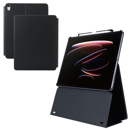 ���쥳�� ELECOM iPad Air ������ 13����� ( M3 / M2 ) �⥵Ĵ���ե�å� �֥�å�(TB-A25XWVH2BK) �᡼�����߸���