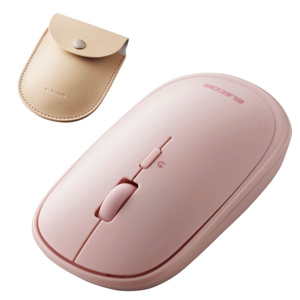 エレコム BlueLEDマウス 薄型 Bluetooth対応 4ボタン ポーチ付 ピンク(M-TM10BBPN) メーカー在庫品【10P03Dec16】