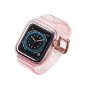 エレコム ELECOM Apple Watch44mm用ソフトバンパーバンド一体型 クリアピンク(AW-20MBBUPNC) メーカー在庫品