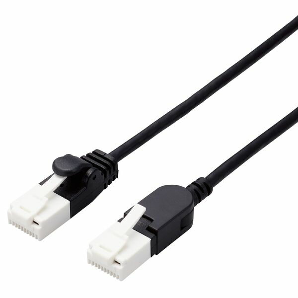 エレコム ELECOM スイングコネクターLANケーブル(Cat6A準拠) 1m ブラック(LD-GPATSW/BK10) 目安在庫=△