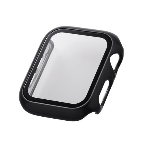 ���쥳�� ELECOM Apple Watch SE [44mm] �ե륫�С� �᥿��å� �֥�å�(AW-23DFCGPBK) �᡼�����߸���