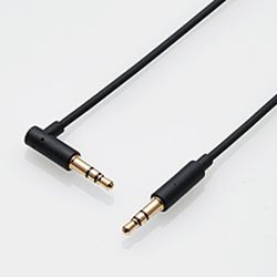 ���쥳�� ELECOM AUX�����֥� ��3.5����-��3.5����(L��) ����� 1.0m �֥�å�(AX-35ML10BK) �᡼�����߸���