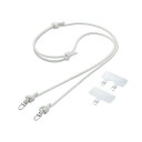 エレコム ELECOM スマホショルダー ストラップ 42~75cm 長サ調整可 ストラップシート付 丸ヒモ 紐直径6mm 紛失防止 &me アイボリー(P-S...