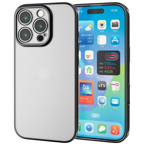 Rakuten - エレコム ELECOM iPhone 16 Pro ソフトケース 極限 メタリックブラック(PM-A24CUCTMKBK) メーカー在庫品