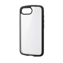 エレコム ELECOM iPhone 16e ケース ハイブリッド 軽量 薄型 背面カメラ保護 ブラック(PM-A25STSLFCBK) メーカー在庫品