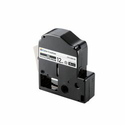 エレコム ELECOM テプラPRO用 汎用テープカートリッジ キングジム SS12K 互換テープ 白 黒文(CTC-KSS12K) メーカー在庫品