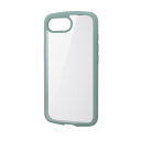 エレコム ELECOM iPhone 16e ケース ハイブリッド 軽量 薄型 背面カメラ保護 グリーン(PM-A25STSLFCGN) メーカー在庫品