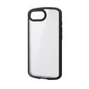 エレコム ELECOM iPhone 16e ケース ハイブリッド 衝撃吸収 背面マットクリア ブラック(PM-A25STSLFCSBK) メーカー在庫品