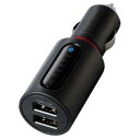 エレコム ELECOM FMトランスミッター Bluetooth USB2ポート付 3.4A ブラック(LAT-FMBT04BK) メーカー在庫品