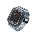 エレコム ELECOM Apple Watch41mm用ソフトバンパーバンド一体型 クリアブラック(AW-21BBBUBKC) メーカー在庫品