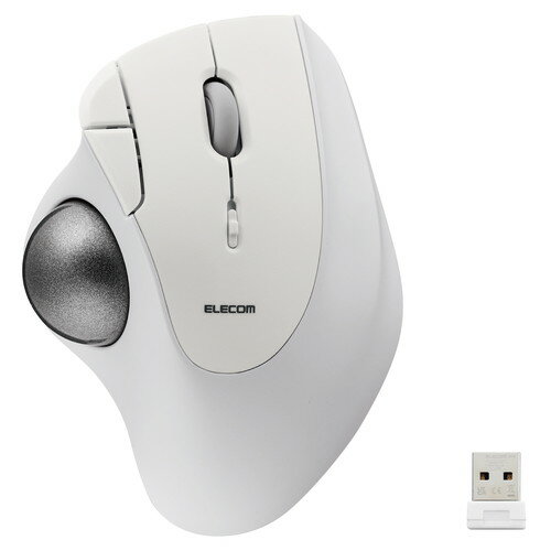 エレコム ELECOM トラックボール マウス 無線 5ボタン 人工ルビーユニット IST ホワイト(M-IT10DRWH) メーカー在庫品