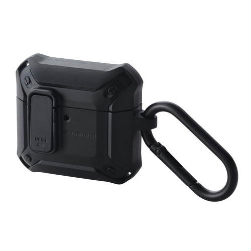 ���쥳�� ELECOM AirPods 4 ������ �� �Ѿ׷� �׷�ۼ� ZEROSHOCK Lock �֥�å�(AVA-AP06ZEROLBK) �᡼�����߸�...