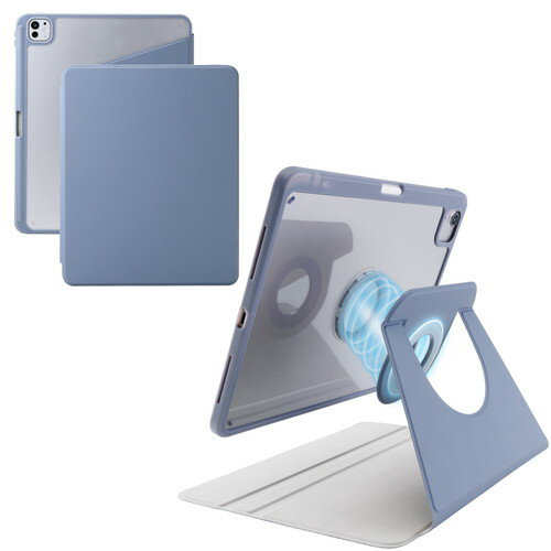 ���쥳�� ELECOM iPad Pro ������ 13����� ( M4 ) �ޥ��ͥå���æ 360�ٲ�ž �֥롼���졼(TB-A25PLMG360BG) �᡼��...