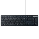 エレコム ELECOM 有線キーボード/薄型/メンブレン式/抗菌/フルサイズ/ブラック(TK-FCM108KBK) メーカー在庫品