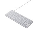 エレコム ELECOM 有線メカニカルテンキーレスキーボード ホワイト(TK-MC30UKTWH) メーカー在庫品