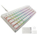 エレコム ELECOM ゲーミングキーボード 有線 着脱式ケーブル RGB メカニカル (銀軸/スピードリニア) コンパクト V custom ホワイト(TK-...