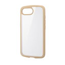 エレコム ELECOM iPhone 16e ケース ハイブリッド 軽量 薄型 背面カメラ保護 カフェオレ(PM-A25STSLFCBE) メーカー在庫品