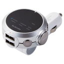 エレコム ELECOM FMトランスミッターBt USB2ポート おまかせ充電 SV LAT-FMBTB05SV 目安在庫=△【数量限定】