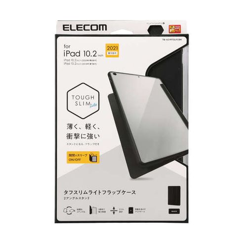 ���쥳�� ELECOM iPad 10.2����� ��9���� ������ ���С� ��Ģ�� �ե�å� �֥�å�(TB-A21RTSLFCBK) �᡼�����߸���